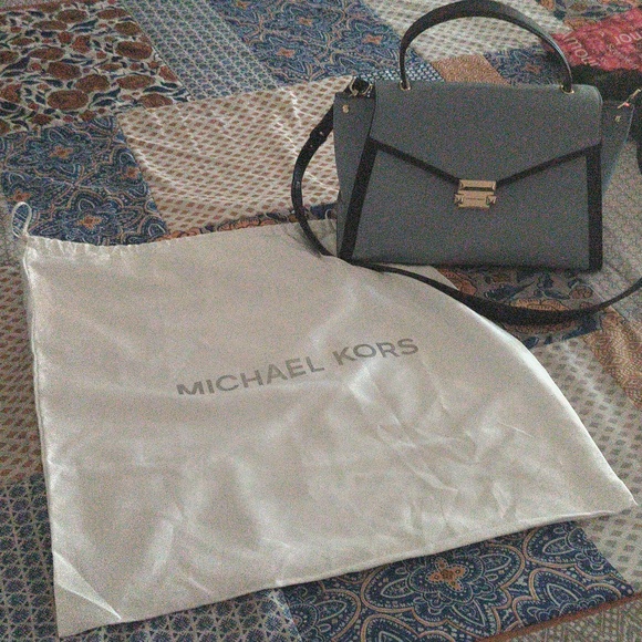 Michael Kors Whitney Blue Leather Handbag - Picture 14 of 16